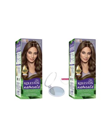 Wella Koleston Naturals Hair Dye 6/1 Fascinating Brown 2 pieces + Cosmis Mirror - Buy Online on GoSupps.com