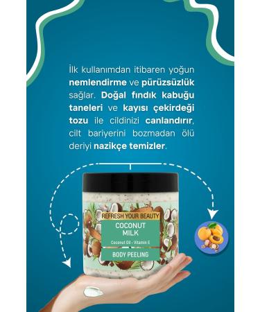 ORIENSE Coconut Milk Body Scrub Gentle Purification with Coconut Oil and Vitamin E 500ml - Buy Online on GoSupps.com