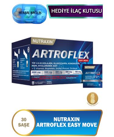 Nutraxin Artroflex Easy Move 30 Pieces Sachet - (Glucosamine Chondroitin MSM Bromelain Collagen Okra Flower)