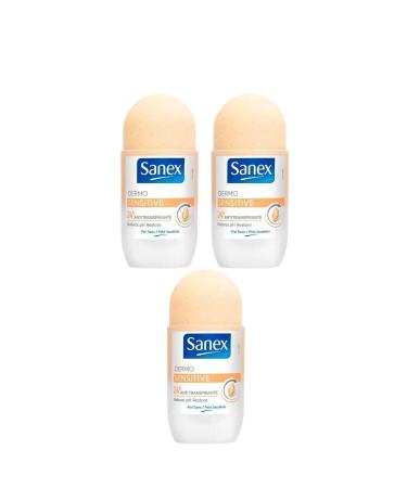 Sanex Dermo Sensitive Roll On 50 ml (3 Pieces)