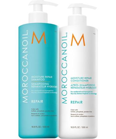 Moroccanoil Moisturizing Natural Care Duo for Weak Hair: Repair Shampoo&Conditioner 1000 ml 23BEAUTYSECRETS