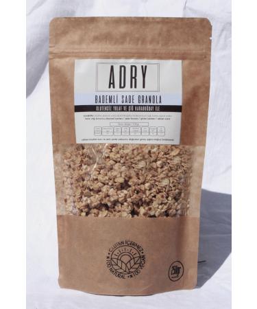 ADRY Almond Plain Granola/vegan and gluten-free/250gr/breakfast/no added sugar/no additives