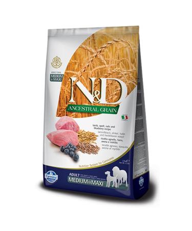 N & D Lamb Meat & Blueberry Medium & Large Breed Low Grain Adult Dog Food 12kg