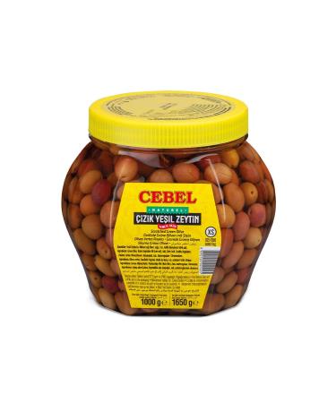 Green Olive Scratched Xs 321-350 Caliber 1000 gr Pet