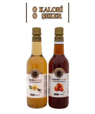 ESPERADO Sugar Free Vanilla * Caramel Flavored Coffee Syrup - Set of 2 -750 ml X 2 Pcs.