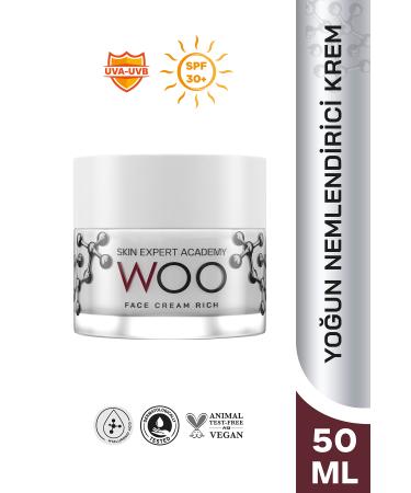 WOO Skin Expert Academy Face Cream Rich Intensive Moisturizing Sun Protection Spf30 Face Cream 50ml Uva-uvb
