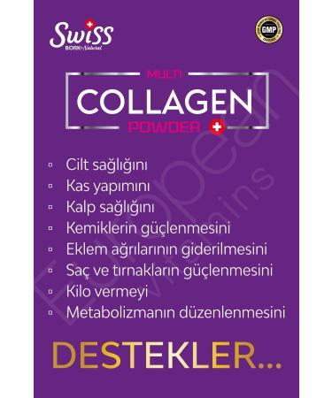 SWISS Bork Multi Collagen Powder 330 gr Multivitamin Rich Food Supplement Type 1-2-3 - Buy Online on GoSupps.com