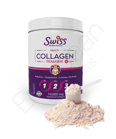 SWISS Bork Multi Collagen Powder 330 gr Multivitamin Rich Food Supplement Type 1-2-3 - Buy Online on GoSupps.com