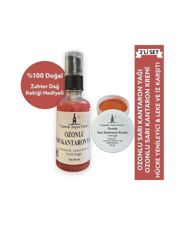 Organic Basket Market Ozonated St. John's Wort Oil 50 ml and Ozonated St. John's Wort Cream 50 ml Set of 2