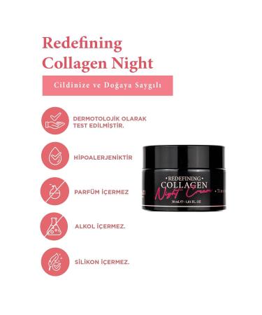 Pureexen Cosmetics Laboratory Redefining Collagen Night Anti-Wrinkle Moisturizing Night Cream for All Skin Types - Buy Online on GoSupps.com