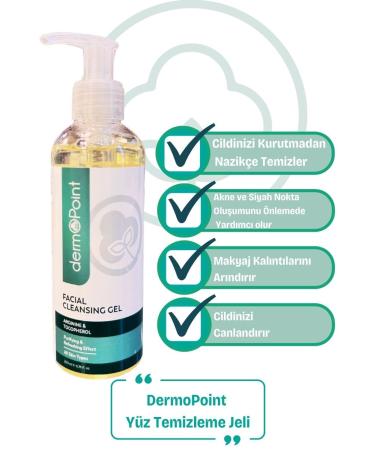 dermoPoint Facial Cleansing Gel 200 ml Purifying and Refreshing with Amino Acids and Vitamins - Buy Online on GoSupps.com