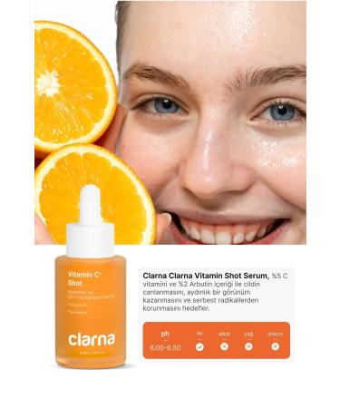 CLARNA Vitamin C Brightening and Tone Equalizing Care Serum 5% Vitamin C & 2% Arbutin 30 ml - Buy Online on GoSupps.com