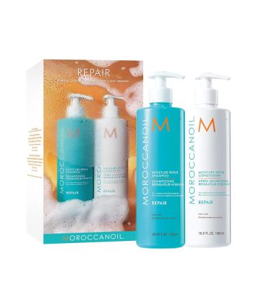 Moroccanoil Moisture Balancing Daily Care Set: REPAIR Shampoo and Conditioner 33.8 fl oz 12BEAUTYSECRETS