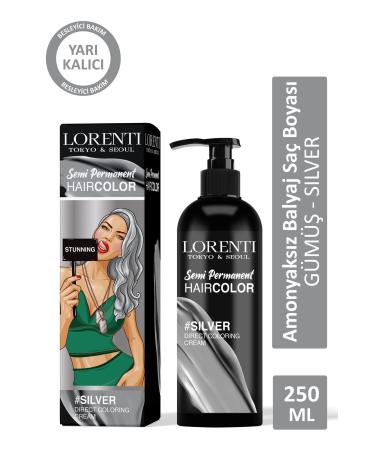 LORENTI Ammonia-Free Balayage Color Hair Dye Silver Grey Silver 200 ml