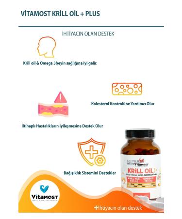 Vitamost KRILL OIL PLUS 90 SOFT GELCAPSUL 1450 MG - Buy Online on GoSupps.com