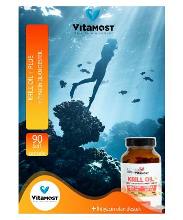 Vitamost KRILL OIL PLUS 90 SOFT GELCAPSUL 1450 MG - Buy Online on GoSupps.com