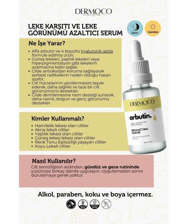 dermoco cosmetics Anti-Blemish and Blemish Reducing Arbutin Skin Care Serum (30 ml) - Buy Online on GoSupps.com