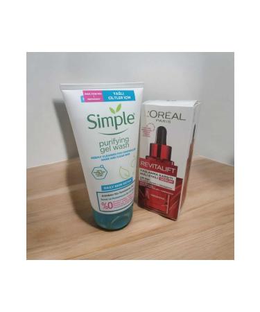 Simple Purifying face wash 150ml and anti-aging serum 30ml