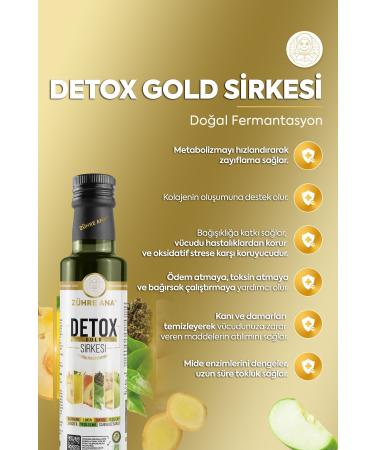 Z hre Ana Detox Gold Vinegar Natural Fermentation 250 Ml - Buy Online on GoSupps.com