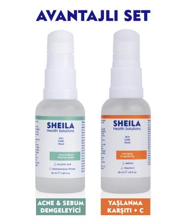 Sheila Health Solutions Anti-Wrinkle and Anti-Aging Brightener Retinol + Vitamin C & Acne Pimple Sebum Balancer