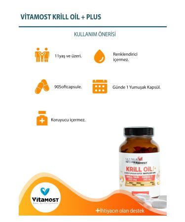 Vitamost KRILL OIL PLUS 90 SOFT GELCAPSUL 1450 MG - Buy Online on GoSupps.com