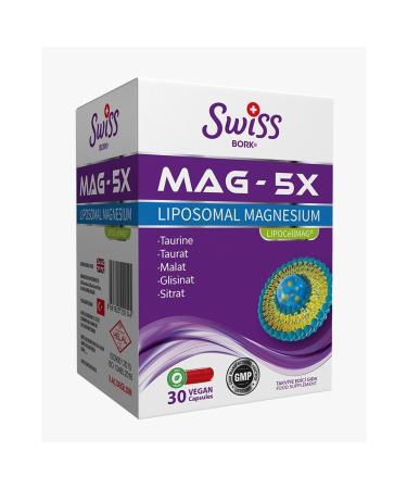 Bork Swiss Natural Mag 5x Liposomal Magnesium 30 Vegan Capsules
