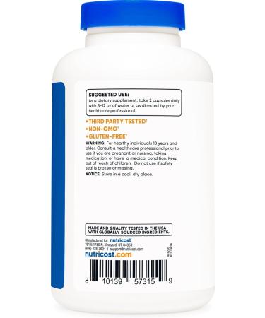 Nutricost Panax Ginseng 1000 mg 240 Capsules - Buy Online on GoSupps.com