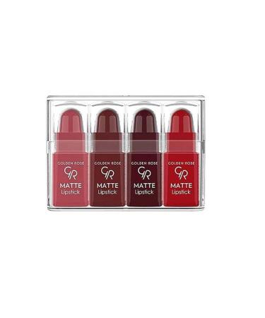 Golden Rose Matte Lipstick 4 Pcs Set Mix -2 Dark Collection Matte Lipstick