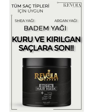 Revola Shea & Argan & Almond & Biotin Emergency Rescue Hair Care Mask for Extremely Damaged Hair 500 ml - Buy Online on GoSupps.com