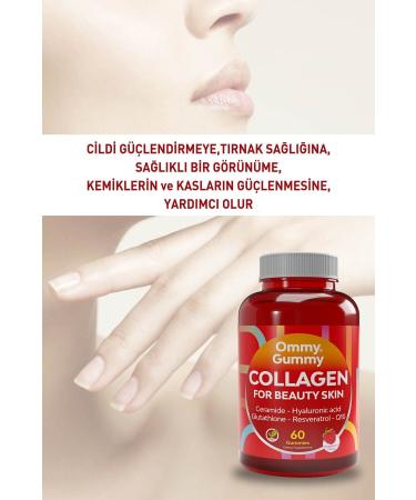 Ommy Gummy Collagen Skin Vitamin 60 Pieces (Collagen Ceramide Hyaluronic Acid Resveratrol Q10) - Buy Online on GoSupps.com