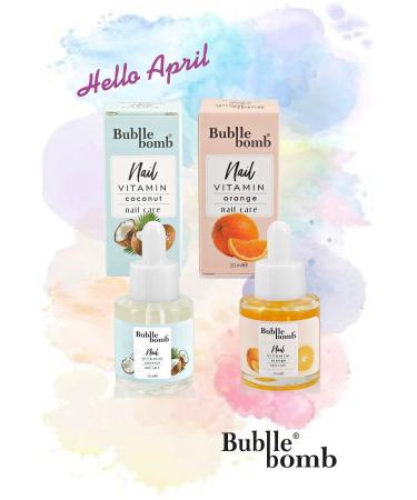 BUBBLEBOMB Nail Care Oil Vitamin Nail Oil Orange+ Coconut - Buy Online on GoSupps.com