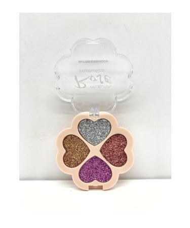 Roesia Rose Cosmetics Rose 4-Piece Heart Glitter - Gl tter Eyeshadow No:4