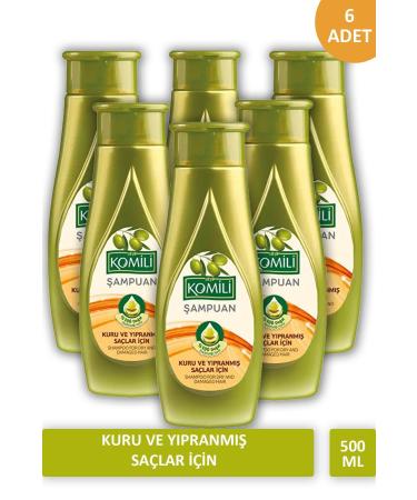 Komili Olive Oil Shampoo for Dry Damaged Hair 500 ml X 6 PCS