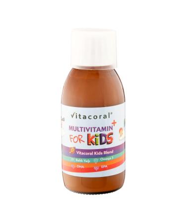 Vitacoral Multivitamin & Fish Oil For Kids Complex 150ml Strawberry Flavored For Mental and Physical Development - Buy Online on GoSupps.com
