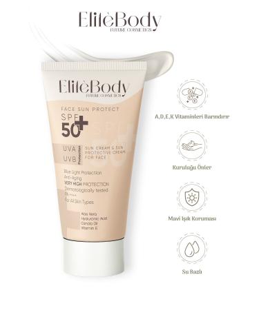 EliteBody Colorless Face Sunscreen SPF 50+ High Protection - Buy Online on GoSupps.com