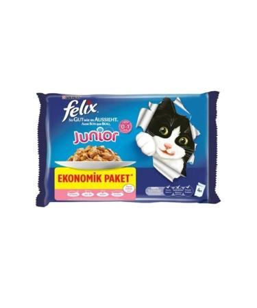 FELIX Felix Chicken Kitten Cat Wet Food Eco Package 85 Gr 24 Pieces (4 * 6 Pack)