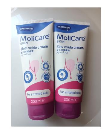 Hartmann 2 Pieces Molicare Skin Zinc Oxide Wound Care Cream 200 Mlx 2 pieces