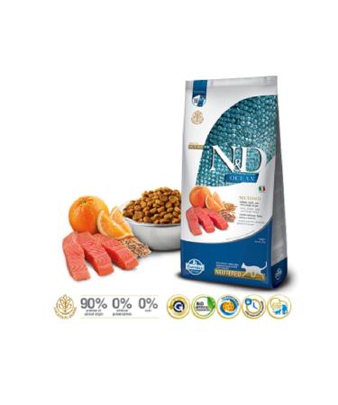 N & D Salmon Low Grain Neutered Adult Dry Cat Food 10 Kg (neutered Salmon Adult) - Buy Online on GoSupps.com