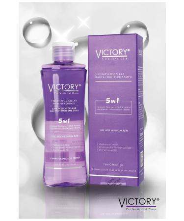 Victory Make-Up Remover Water Dual Phase Micellar For All Skin Types 200 ml - Buy Online on GoSupps.com