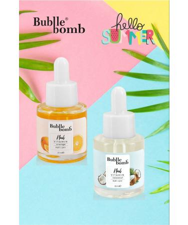 BUBBLEBOMB Nail Care Oil Vitamin Nail Oil Orange+ Coconut