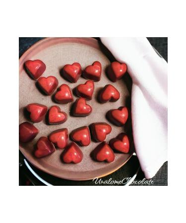 UNALOME Red Hearts Raspberry Filled 16 pieces