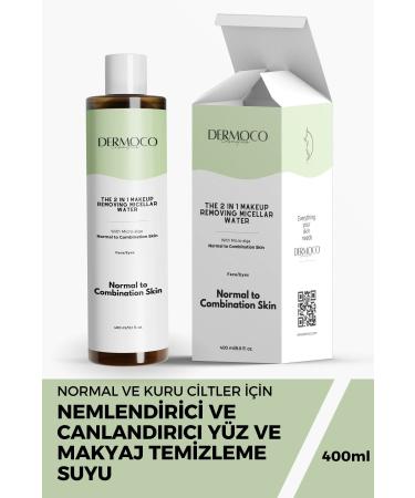 dermoco cosmetics Moisturizing and Refreshing Face and Makeup Remover Water for Normal and Dry Skin - 400ml