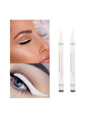 Lesvip's Intense pigmented felt tip white matte pencil eyeliner 2 pieces
