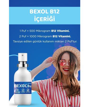 Bexol B12 Sublingual Spray 15 ml Vitamin B12 Containing Supplementary Food 4 Pieces - Buy Online on GoSupps.com