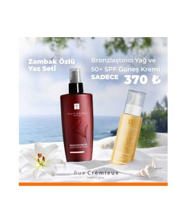 Rue Cremieux Intensive Bronzing Oil Spray 200ml + Anti-Spot Moisturizer Spf 50 Lily Essence Sunscreen 75ml