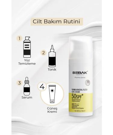 Bebak Pharma 0 Mineral Sun Filter Content Spf 50+ High Protection Sun Cream 50ml - Buy Online on GoSupps.com