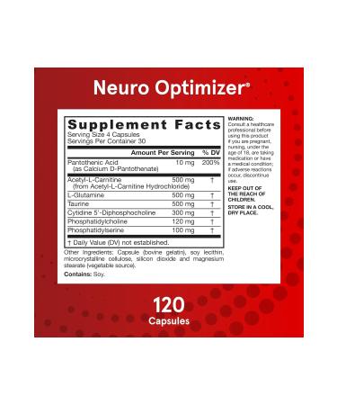 Jarrow Formulas Neuro Optimizer Brain Health Cognizi Citicoline Supports Neuron Stress Response for a Healthy Brain - Buy Online on GoSupps.com