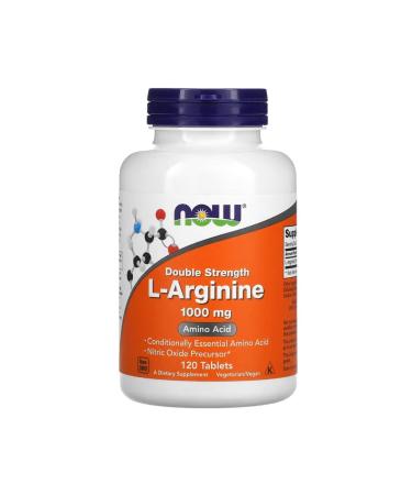 Now Foods L-arginine Double Strength 1 000 Mg 120 Tablets