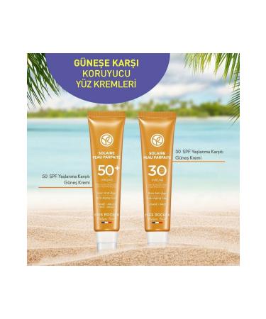 Yves Rocher Solaire Peau Parfaite - Anti-Blemish and Anti-Aging Moisturizer SPF50 Protective Sun Cream 40ML - Buy Online on GoSupps.com