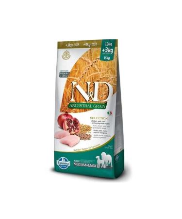 N & D Nd Low Grain Chicken Medium and Large Breed Adult Dog Food 12 3 Kg
